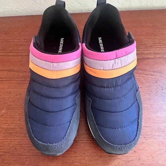 New Merrell J001698 Retro Navy Women's Size 7 Alpine Moc Strap Polar Shoes - Picture 5 of 12